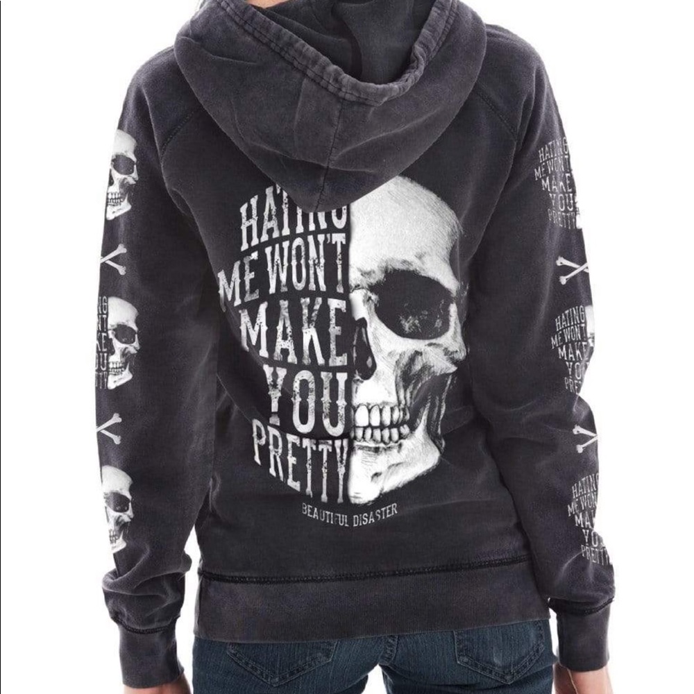 Beautiful disaster mineral wash hoodie